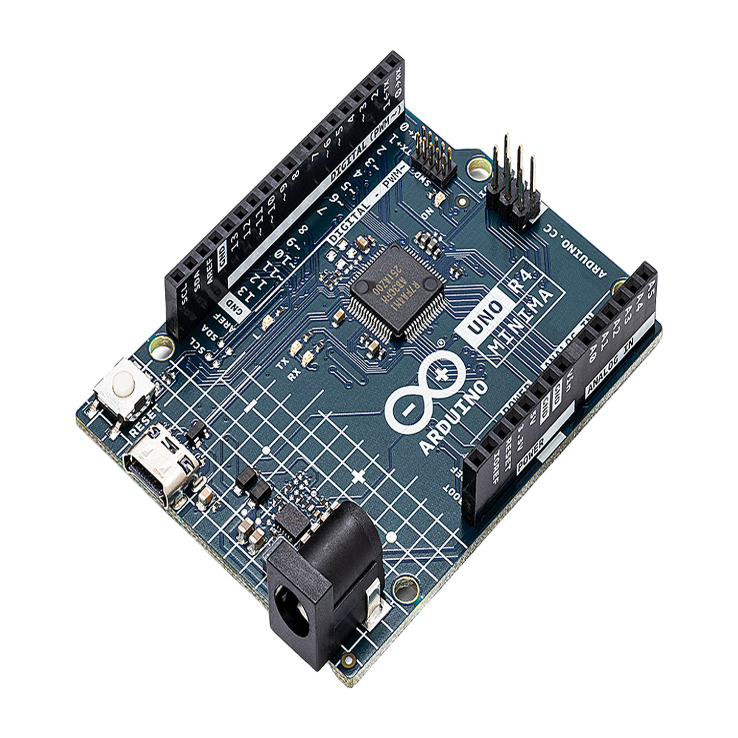 Arduino UNO REV4 MINIMA / Ideal para proyectos embebidos / Convertidor digital a analógico DAC / ADC de 14 Bits / RTC / USB Tipo C