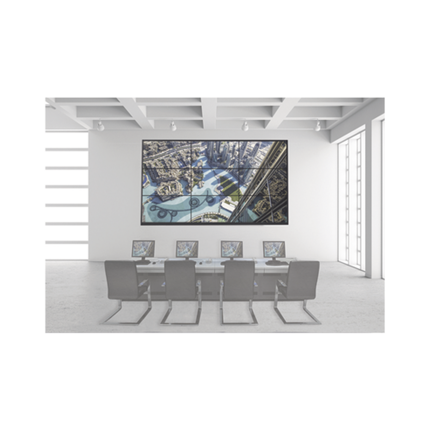 Kit Videowall 3X3 / Incluye 9 Pantallas de 55" / Decoder / Bases de Pared / Accesorios de Instalación