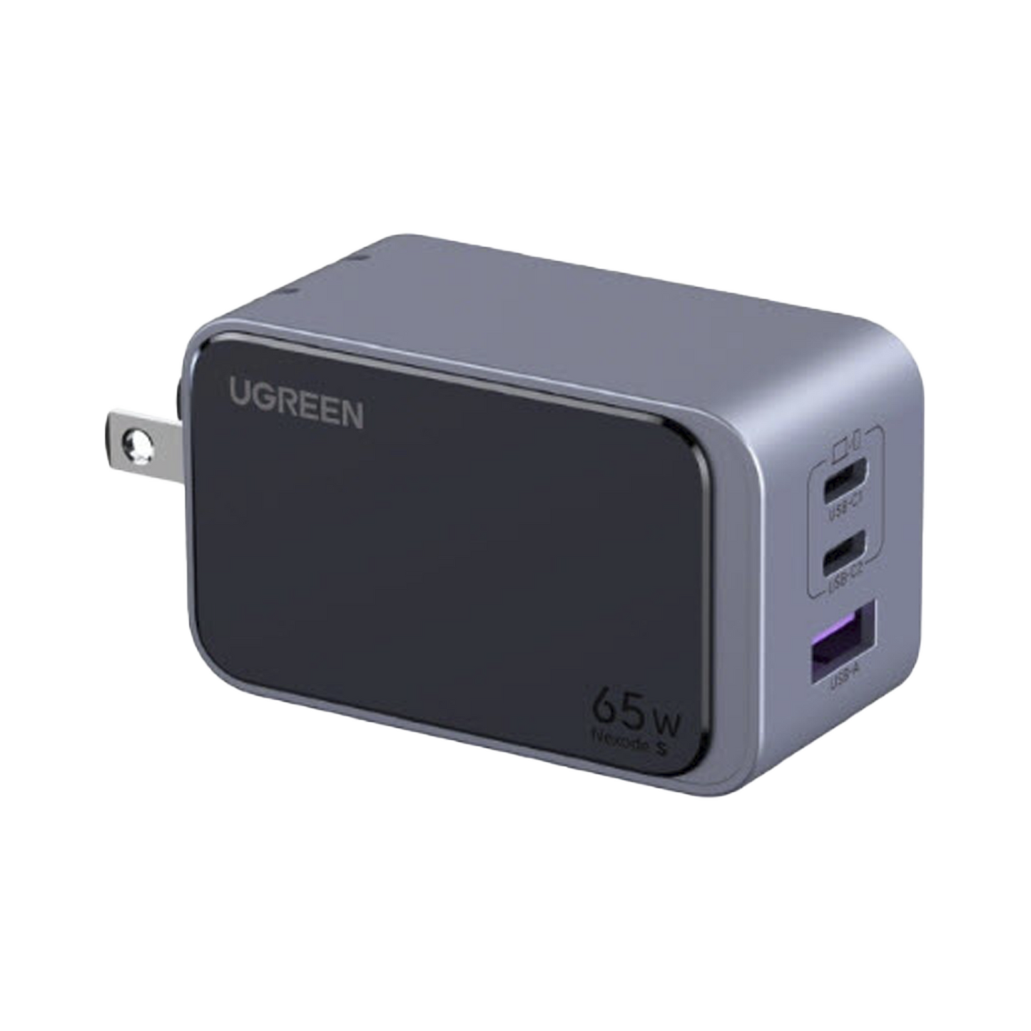 Cargador de 65W serie Nexode S | 3 Puertos de Carga Rápida | 2 USB-C | 1 USB-A | Tecnología GaN II | PD3.0 | QC4.0 | FCP/SCP/AFC/PPS/PPS2.0 | Tecnología de Protección Térmica | Optimiza la Carga | Carcasa Ignifuga.