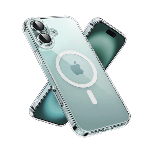 Funda protectora magnética transparente UGREEN Classy para iPhone 16 Plus (transparente)
