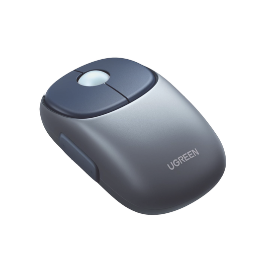 Mouse Inalámbrico  FUNï¼? / Recargable / 2.4G & Bluetooth / 4 Niveles de DPI / Silencioso / Ergonómico / 5 Botones / Compatible con Windows, macOS 10.5, Android iOS Linux y Chrome OS / Color Azul