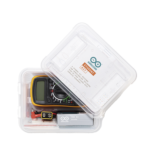 Arduino Student Kit,,Es un completo recurso multilenguaje de aprendizaje diseñado para enseñar los fundamentos de electrónica y programación a estudiantes de 11 años en adelante, sin necesidad de experiencia previa