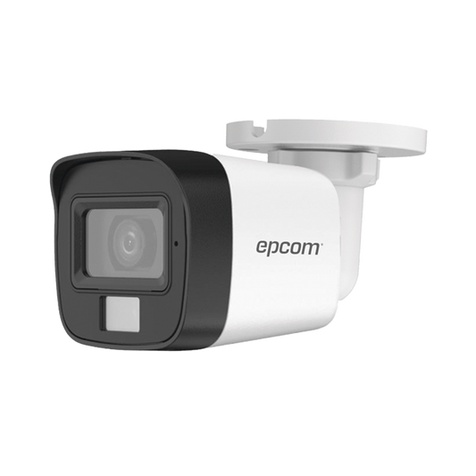 [Dual Light + ColorVu] Bala TURBOHD 3K (5 Megapixel) / Lente 2.8 mm / 30 mts IR + 20 mts Luz Blanca / Gran Angular 104.9° / Exterior IP67 / Micrófono Integrado / dWDR / 4 Tecnologías / Metal