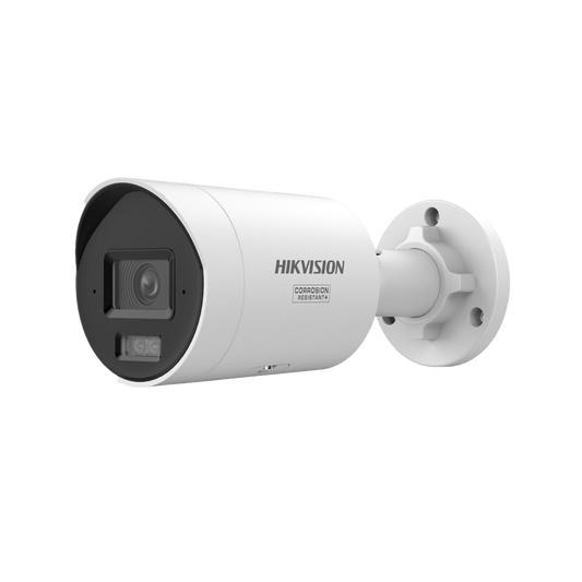 [Dual Light + ColorVu] Bala IP 6 Megapixel  / Lente 2.8 mm / 40 mts IR + 40 mts Luz Blanca /  Microfono Integrado / Exterior IP67 /   WDR 130 dB / ACUSENSE (Filtro de Falsas Alarmas) / Captura Facial / PoE / Metal / ACUSEARCH
