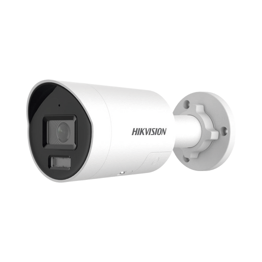 [Dual Light + ColorVu] Bala IP 8 Megapixel (4K) / Lente 2.8 mm / 40 mts IR + 40 mts Luz Blanca /  Microfono Integrado / Exterior IP67 /   WDR 130 dB / ACUSENSE (Filtro de Falsas Alarmas) / Captura Facial / PoE / Metal / ACUSEARCH