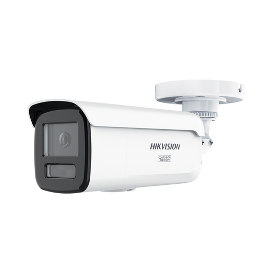 [Dual Light + ColorVu] Bala IP 8 Megapixel / Lente 4 mm / 60 mts IR + 60 mts Luz Blanca / Exterior IP67 / Luz Intermitente y Alerta de Audio / Micrófono Integrado / Videoanaliticos (Filtro de Falsas Alarmas)  / ACUSEARCH