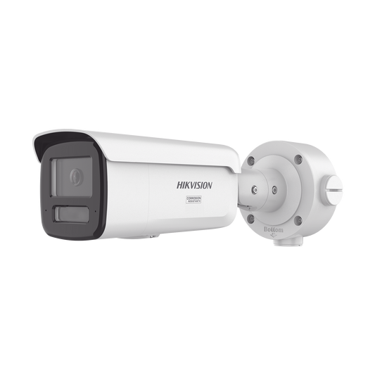 Bala IP 8 Megapixel / Lente 4 mm / Dual Light (60 mts IR + 60 mts Luz Blanca ) / Darkfighter S / Exterior IP67  / WDR 130 dB / 4 Analíticos: AcuSense, Deteccion Facial, Conteo de Personas por Cruce y Zona