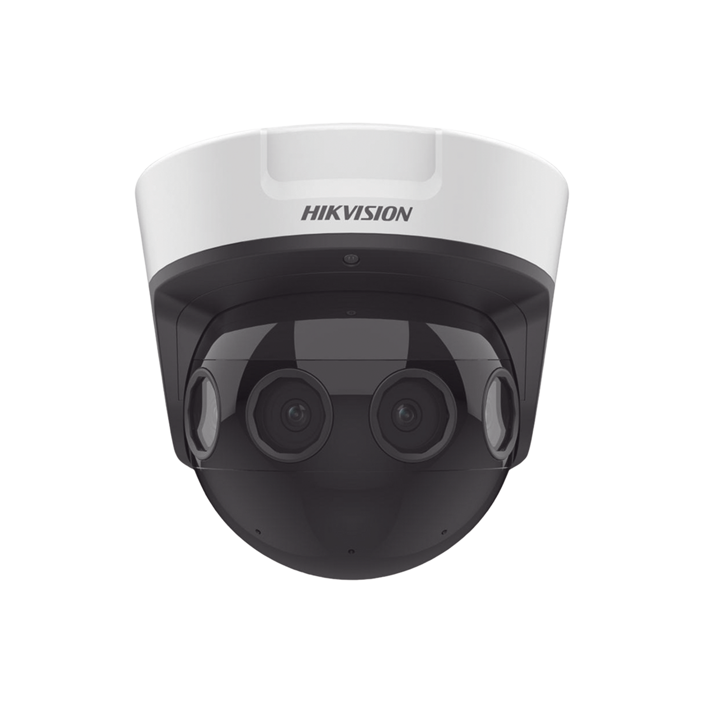 PanoVu Series / Vista Panorámica 180° / 8 Megapixel en Total / 4 Lentes 2.8 mm (2 Megapixel) / 20 mts IR EXIR / Exterior IP67 / IK10 / 12 Vcc / PoE+ / MicroSD