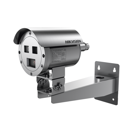 Bala IP Térmica Dual / Termico 15 mm (384 X 288) + Óptico 4 mm (4 MP) / Termométrica / Detección de Temperatura / IP68 / 30 mts IR / Antiexplosión / Anticorrosión