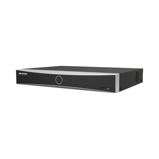 [Acusearch] NVR 12 Megapíxel (4K) / 8 canales IP / 8 Puertos PoE+ / Reconocimiento Facial / AcuSense (Evita Falsas Alarmas) / 1 Bahías de Disco Duro / HDMI en 4K / 300 Metros PoE Modo Extendido