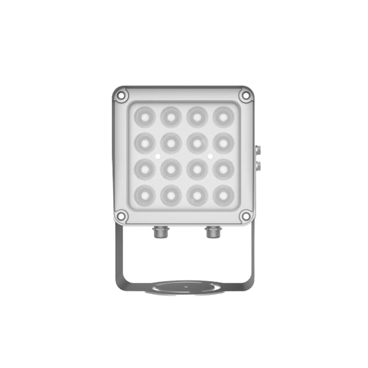Lampara IR de Luz Continua / 16 Lámparas LED / Distancia Efectiva 16 a 25 metros / Cobertura 40° / Exterior IP66