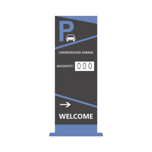 Pantalla Principal de Guía de Estacionamiento / 4 Módulos / Mensaje de Bienvenida / Uso con Aplicación de Guía de Estacionamiento