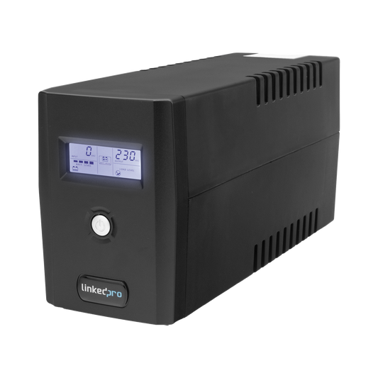 UPS 800VA/480 W Pantalla LCD / Línea Interactiva 120Vca / 6 tomas 5-15R (4 Respaldadas) / Regulación de Voltaje / Protección RJ45