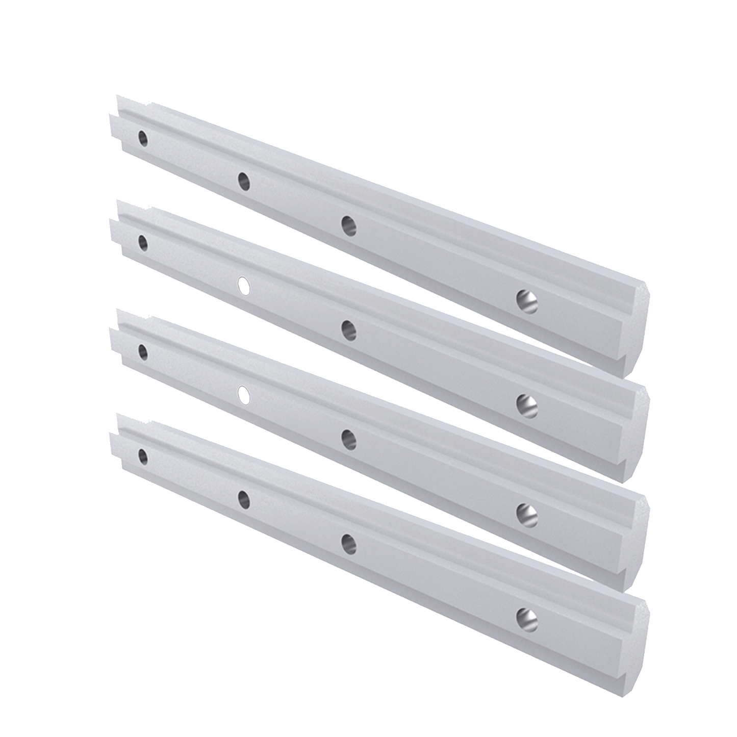 Barras de extensión de riel de aluminio